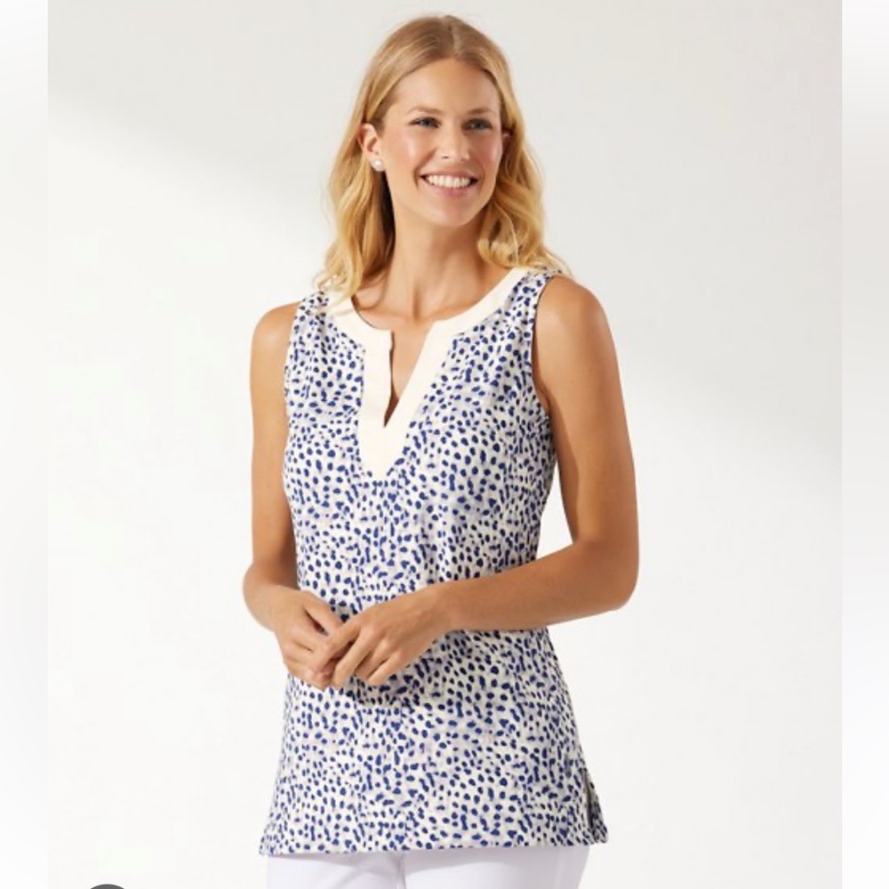 Tommy Bahama Sleeveless Tunic Top Large